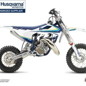 Kit Deco Moto Cross Legacy Husqvarna TC 50 Bleu Jaune 2020-2023