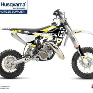 Kit Deco Moto Cross Block Husqvarna TC 50 Noir Jaune 2020-2023