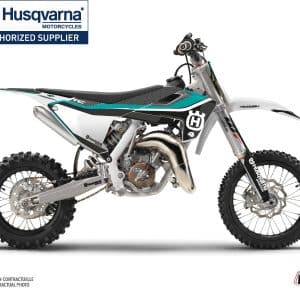 Kit Deco Moto Cross Legend Husqvarna TC 65 Turquoise 2017-2023