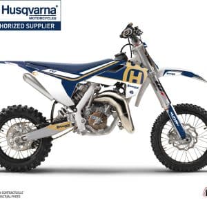 Kit Deco Moto Cross Heritage Husqvarna TC 65 Bleu 2017-2023