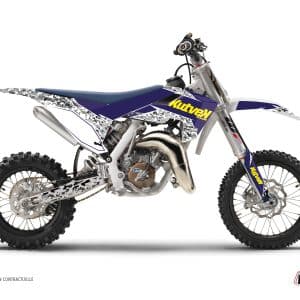 Kit Deco Moto Cross Predator Husqvarna TC 65 Violet Jaune 2017-2023