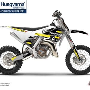 Kit Deco Moto Cross Split Husqvarna TC 65 Noir Jaune 2017-2023