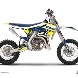 Kit Deco Moto Cross Stage Husqvarna TC 65 Blanc Jaune 2019-2023
