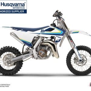 Kit Deco Moto Cross Legacy Husqvarna TC 65 Bleu Jaune 2019-2023