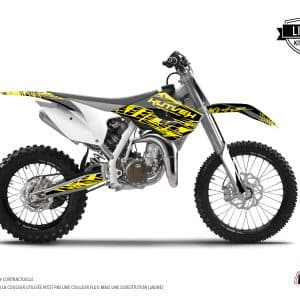 Kit Deco Moto Cross Eraser Fluo Husqvarna TC 85 Jaune 2018-2023