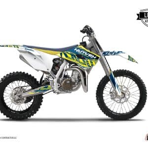Kit Deco Moto Cross Eraser Husqvarna TC 85 Jaune Bleu 2018-2023