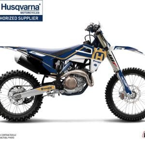 Kit Deco Moto Cross Heritage Husqvarna TC 125 Bleu 2014