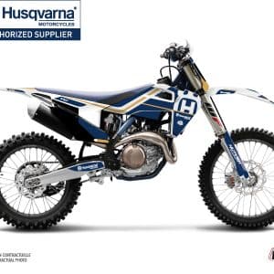 Kit Deco Moto Cross Heritage Husqvarna TC 125 Blanc 2014