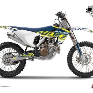 Kit Deco Moto Cross Eraser Husqvarna TC 125 Jaune Bleu 2019-2022