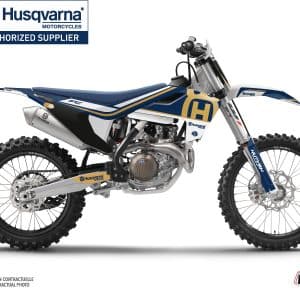 Kit Deco Moto Cross Heritage Husqvarna FC 250 Bleu 2014