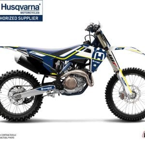 Kit Deco Moto Cross Heritage Husqvarna FC 250 Bleu Blanc 2014