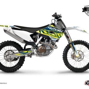 Kit Deco Moto Cross Eraser Husqvarna FC 250 Jaune Bleu 2014