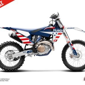 Kit Deco Moto Cross Patriot Husqvarna FC 250 Bleu 2015
