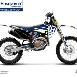 Kit Deco Moto Cross Nova Husqvarna FC 250 Bleu 2016-2018