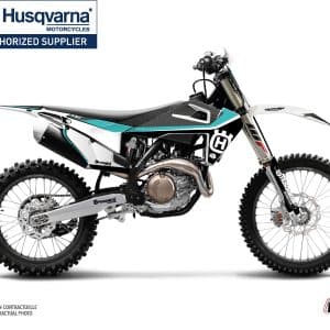 Kit Deco Moto Cross Legend Husqvarna FC 350 Turquoise 2014