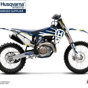 Kit Deco Moto Cross Nova Husqvarna FC 350 Bleu 2014