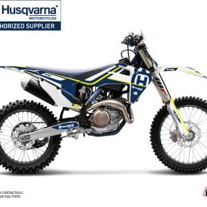 Kit Deco Moto Cross Heritage Husqvarna FC 350 Bleu Blanc 2015