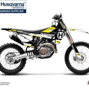 Kit Deco Moto Cross Block Husqvarna FC 350 Noir Jaune 2016-2018