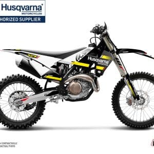 Kit Deco Moto Cross Split Husqvarna FC 450 Noir Jaune 2016-2018