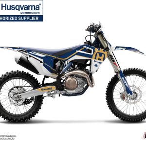 Kit Deco Moto Cross Heritage Husqvarna FC 450 Bleu 2019-2022