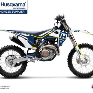 Kit Deco Moto Cross Heritage Husqvarna FC 450 Bleu Blanc 2019-2022