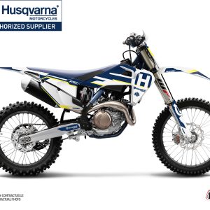Kit Deco Moto Cross Nova Husqvarna FC 450 Bleu 2019-2022