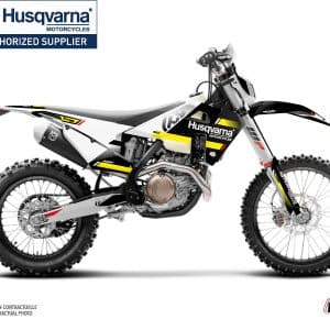 Kit Deco Moto Cross Split Husqvarna 125 TE Noir Jaune 2016