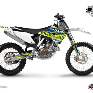 Kit Deco Moto Cross Eraser Husqvarna TC 250 Jaune Bleu 2014
