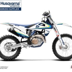 Kit Deco Moto Cross Legacy Husqvarna 250 TE Bleu Jaune 2016