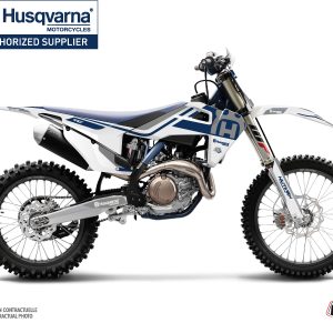 Kit Deco Moto Cross Heritage Husqvarna 250 TE Blanc Gris 2017-2019