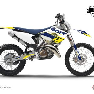 Kit Deco Moto Cross Stage Husqvarna 300 TE Blanc Jaune 2014
