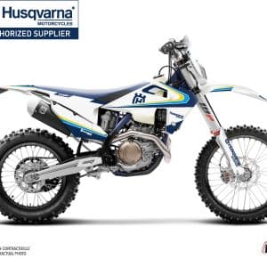 Kit Deco Moto Cross Legacy Husqvarna 250 FE Bleu Jaune 2014