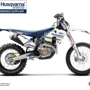 Kit Deco Moto Cross Split Husqvarna 501 FE Blanc Bleu 2016