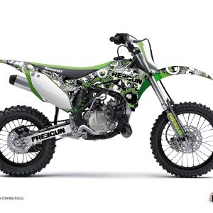 Kit Deco Moto Cross Freegun Eyed Kawasaki 110 KLX Vert 2002-2009