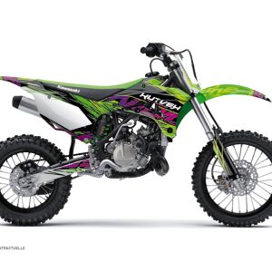 Kit Deco Moto Cross Eraser Kawasaki 110 KLX Vert 2010-2022