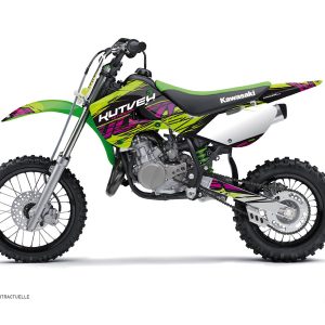 Kit Deco Moto Cross Eraser Kawasaki 65 KX Vert 2000-2023