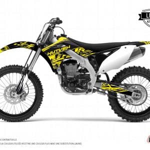 Kit Deco Moto Cross Eraser Fluo Kawasaki 125 KX Jaune 1999-2002