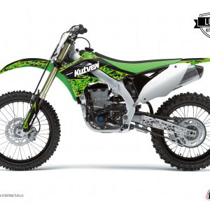 Kit Deco Moto Cross Predator Kawasaki 125 KX Noir Vert 2004-2008