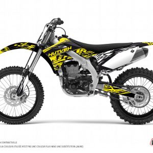 Kit Deco Moto Cross Eraser Fluo Kawasaki 250 KX Jaune LIGHT 1999-2002