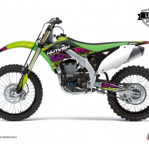 Kit Deco Moto Cross Eraser Kawasaki 250 KXF Vert 2006-2008