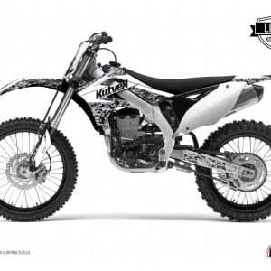 Kit Deco Moto Cross Predator Kawasaki 250 KXF Blanc 2009-2012