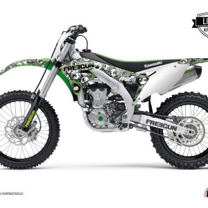 Kit Deco Moto Cross Freegun Eyed Kawasaki 450 KXF Vert 2006-2008