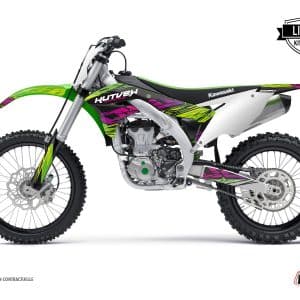 Kit Deco Moto Cross Eraser Kawasaki 450 KXF Vert 2009-2011