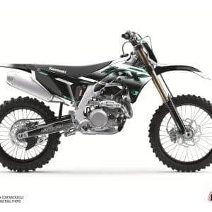 Kit Deco Moto Cross Live Kawasaki 450 KXF Turquoise 2009-2011
