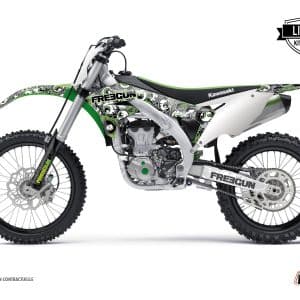 Kit Deco Moto Cross Freegun Eyed Kawasaki 450 KXF Vert 2012