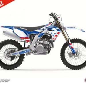 Kit Deco Moto Cross Patriot Kawasaki 450 KXF Bleu 2012