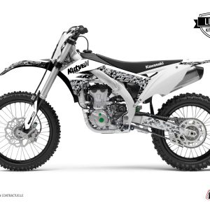 Kit Deco Moto Cross Predator Kawasaki 450 KXF Blanc 2019