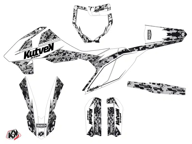 Kit Deco Moto Cross Predator KTM 65 SX Blanc 2002-2008 – Image 2