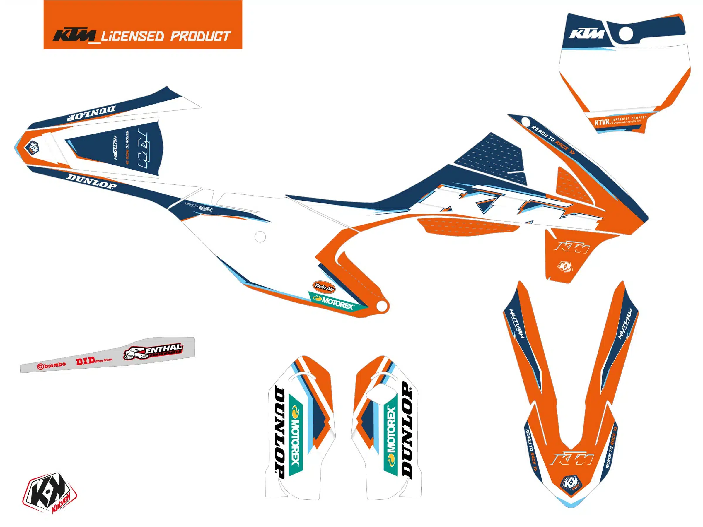 Kit Deco Moto Cross Origin-K22 KTM 85 SX Bleu 2006-2012 – Image 2