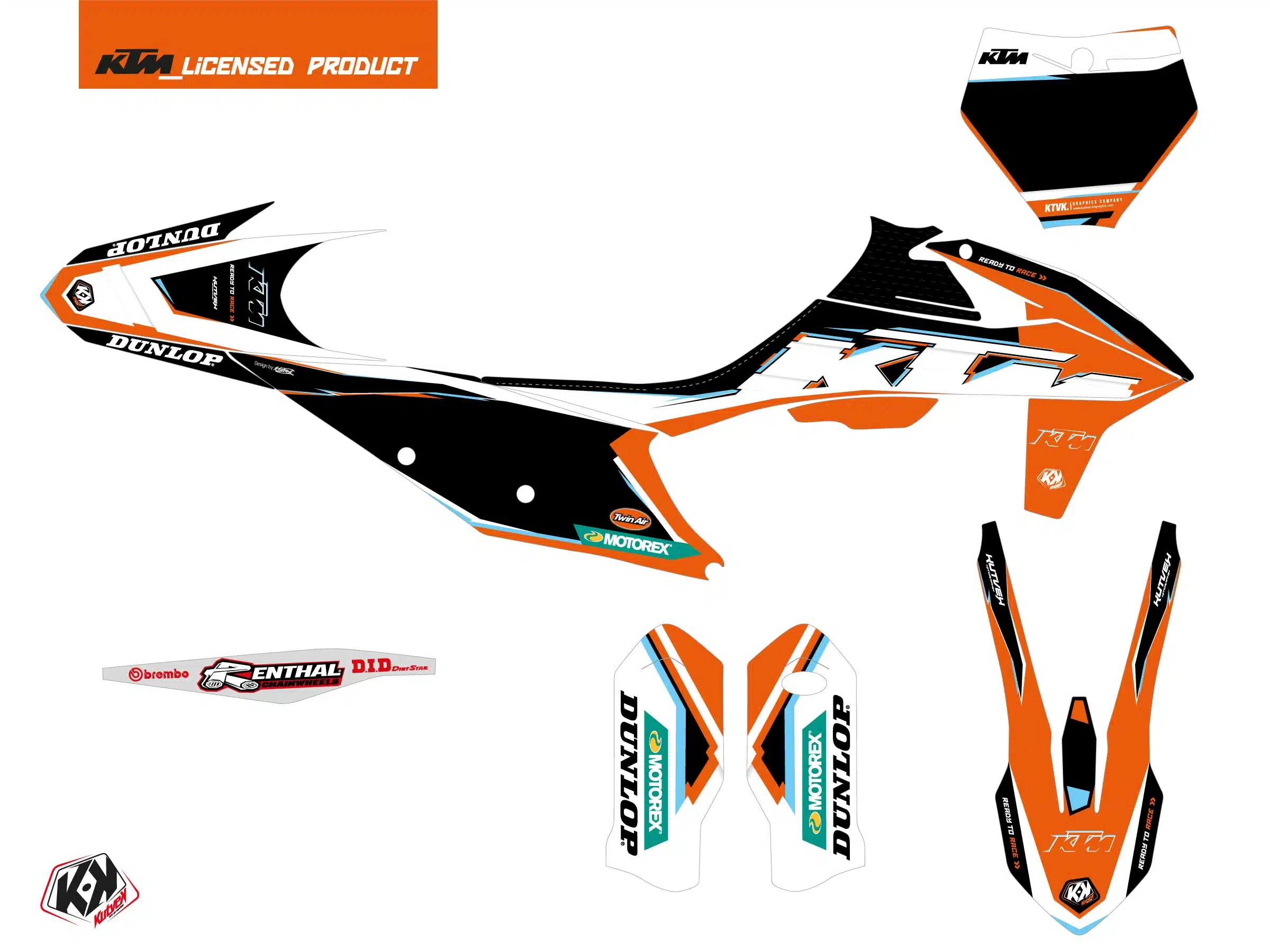 Kit Deco Moto Cross Origin-K22 KTM 150 SX Noir 2009-2010 – Image 2